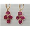 Image 1 : #35-14K YELLOW GOLD RUBY EARRINGS