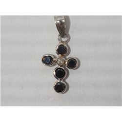 #37-14K WHITE GOLD BLACK DIAMOND