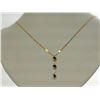 Image 2 : #40-14K YELLOW GOLD BLACK DIAMOND NECKLACE