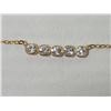Image 1 : #43-10K YELLOW GOLD WHITE SAPPHIRE NECKLACE