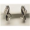 Image 3 : #45-STERLING SILVER DIAMOND EARRINGS