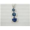 Image 1 : #46-10K WHITE GOLD SAPPHIRE PENDANT