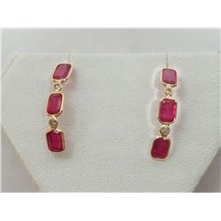 #49-14K YELLOW GOLD RUBY AND
