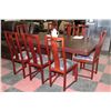 Image 1 : CHERRY WOOD DINING TABLE W/8 CHAIRS