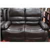 Image 2 : NEW MARTIN BROWN LEATHERETTE RECLINING SOFA AND