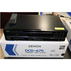DENON COMPACT DISC PLAYER WITH REMOTE
