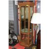 Image 1 : CURIO CABINET WITH GLASS SHELVES , MIRROR BACK AND