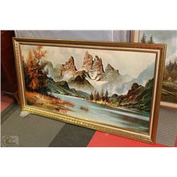 52" WILMER WINDE REPRODUCTION "SNOW CAPPED PEAKS