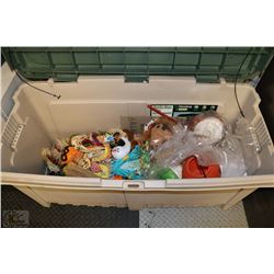 PATIO STORAGE CONTAINER FULL OF HALLOWEEN DECOR