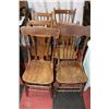 Image 1 : LOT OF 7 SOLID WOOD VINTAGE CHAIRS INCL 1 CAPTAIN