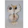 Image 1 : RARE OYSTER SHELL FOLKART OWL (13" TALL)