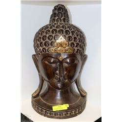 SOLID ALBASIN  WOOD 21" HALF BUST WITH GOLD COLOR