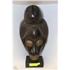 Image 1 : POLY RESIN  TRIBAL ART FACE STATUE ON BASE