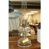 Image 1 : VINTAGE CLEAR GLASS HURRICANE OIL LAMP