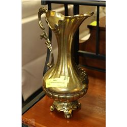 VINTAGE BRASS WATER JUG/VASE 13" TALL