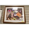 Image 1 : AUTOGRAPHED NATIVE PAINTING 29" X 34"