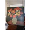 Image 1 : LARGE FLORAL CANVAS PICTURE