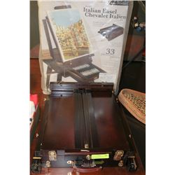 ARTISTS STUDIO ITALIAN FOLDING EASEL + OIL PAINTS