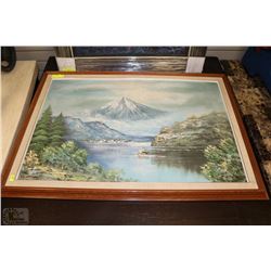 FRAMED ESTATE OIL ON CANVAS PAINTING