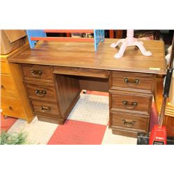 WOOD FINISH  DESK 50"X25"X30"H