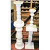 Image 1 : LOT OF 4 WOODEN WHITE PEDESTALS CUSTOM & HANDMADE