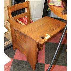 VINTAGE OAK SCHOOL DESK