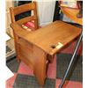 Image 1 : VINTAGE OAK SCHOOL DESK