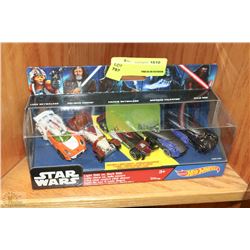 5 PC STAR WARS/HOTWHEELS COLLECTOR CAR SET