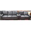 Image 1 : NEW CHARCOAL GREY LEATHERETTE SOFA AND LOVESEAT