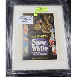 SNOW WHITE REPRODUCTION POSTER FRAMED