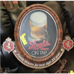 1970'S STROHS BEER ON TAP LIGHT UP BAR SIGN