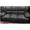 Image 2 : NAPOLI 2 PIECE LEATHERETTE DARK BROWN SOFA SET