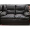 Image 3 : NAPOLI 2 PIECE LEATHERETTE DARK BROWN SOFA SET
