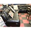 Image 1 : NEW BLACK LEATHERETTE RECLINING SECTIONAL