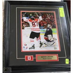 SIDNEY CROSBY TEAM CANADA  FRAMED PICTURE