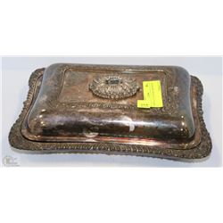 SILVER PLATED SERVING DISH WITH LID