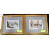 Image 1 : SET OF 2 WOOD FRAMED W. SUNDERS SIGNED