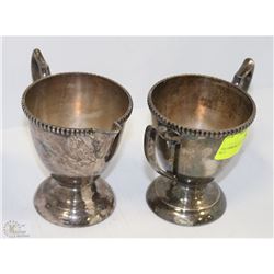 SILVER PLATED CREAM AND SUGAR SET