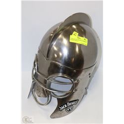 LARGE METAL KNIGHT OF ARMOUR HELMET WITH A