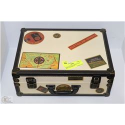 UNIQUE SUITCASE TRINKET BOX WITH LEATHER AND