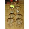 Image 1 : 12 PCS OF GOLD GILDED SET OF CRYSTAL GLASSES