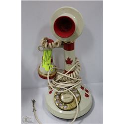 CANADIAN CANDLESTICK TELEPHONE WITH ROTARY DIAL