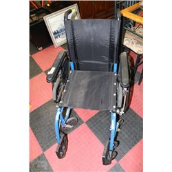 BREEZY LITEWEIGHT FOLDING WHEEL CHAIR 17"