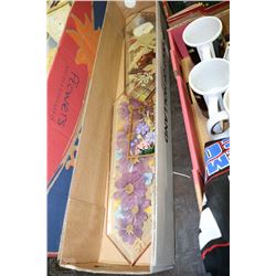 BOX WITH NEW PRESSED FLOWER DECOR IN HEAVY GLASS