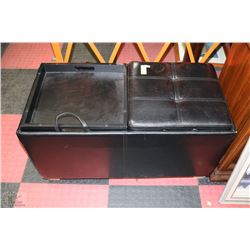 FAUX LEATHER OTTOMAN / COFFEE TABLE