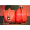 Image 1 : BOX W/2 LARGE RED JERRY CANS