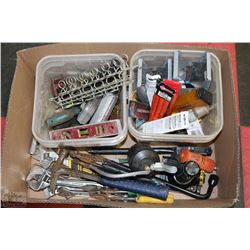BOX FULL OF TOOLS INCL. WRENCHES,