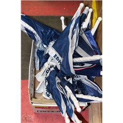 BOX WITH 15 OILERS FLAGS