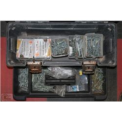 STANLEY TOOL BOX WITH HARDWARE CONTENTS