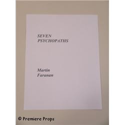 Seven Psychopaths Screen Used Script Title Page Movie Props